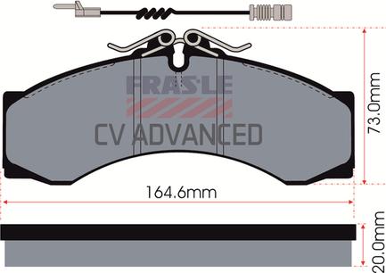 FRAS-LE PD/111-A-CV - Тормозные колодки, дисковые, комплект unicars.by