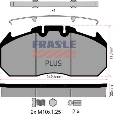 FRAS-LE PD/129-K009-PLUS - Тормозные колодки, дисковые, комплект unicars.by