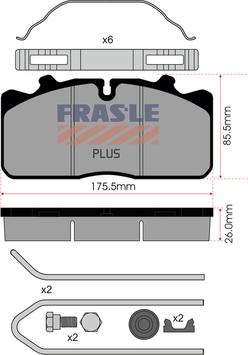 FRAS-LE PD/124-K018-PLUS - Тормозные колодки, дисковые, комплект unicars.by