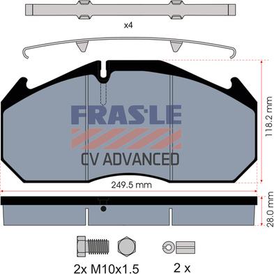 FRAS-LE PD/125-K012-CV - Тормозные колодки, дисковые, комплект unicars.by