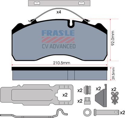 FRAS-LE PD/120-K023-CV - Тормозные колодки, дисковые, комплект unicars.by