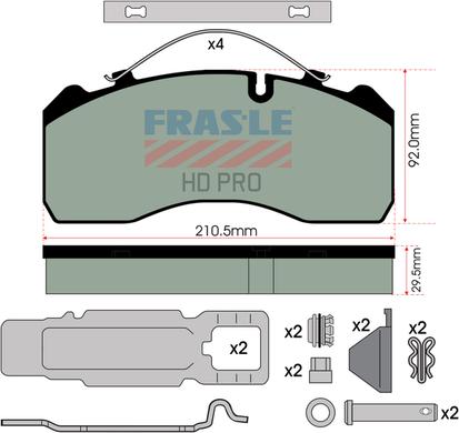 FRAS-LE PD/120-K023-HD - Тормозные колодки, дисковые, комплект unicars.by