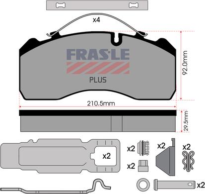 FRAS-LE PD/120-K023-PLUS - Тормозные колодки, дисковые, комплект unicars.by