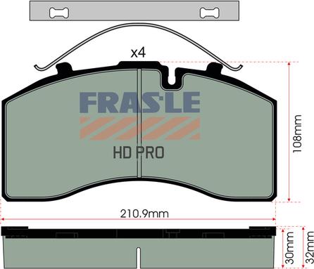 FRAS-LE PD/172-HD - Тормозные колодки, дисковые, комплект unicars.by