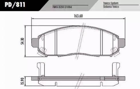 FRAS-LE PD/811 - Тормозные колодки, дисковые, комплект unicars.by