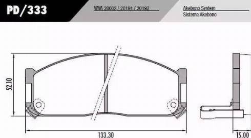 FRAS-LE PD333 - Тормозные колодки, дисковые, комплект unicars.by