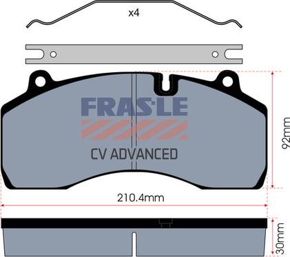 FRAS-LE PD/209-CV - Тормозные колодки, дисковые, комплект unicars.by