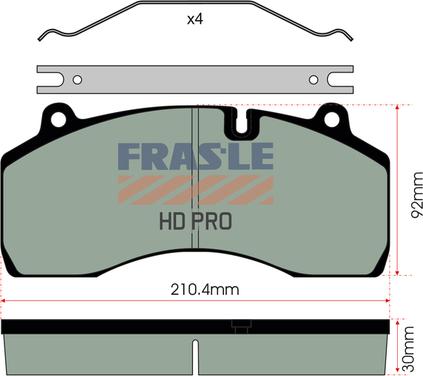 FRAS-LE PD/209-HD - Тормозные колодки, дисковые, комплект unicars.by