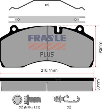 FRAS-LE PD/209-K029-PLUS - Тормозные колодки, дисковые, комплект unicars.by