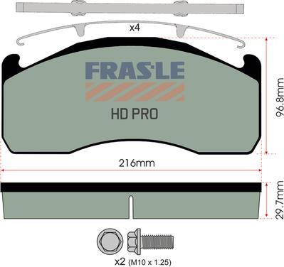 FRAS-LE PD/202-K006-HD - Тормозные колодки, дисковые, комплект unicars.by