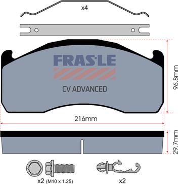 FRAS-LE PD/202-K029-CV - Тормозные колодки, дисковые, комплект unicars.by