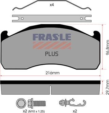 FRAS-LE PD/202-K029-PLUS - Тормозные колодки, дисковые, комплект unicars.by