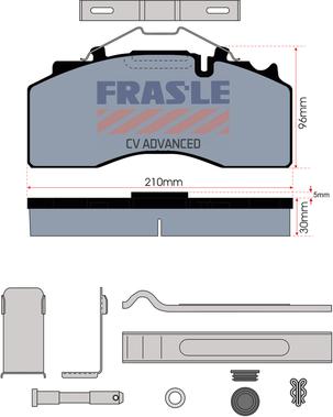 FRAS-LE PD/210-N-K045-CV - Тормозные колодки, дисковые, комплект unicars.by