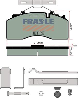 FRAS-LE PD/210-N-K045-HD - Тормозные колодки, дисковые, комплект unicars.by