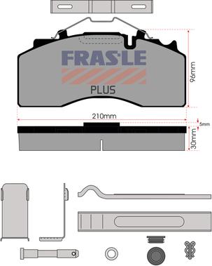 FRAS-LE PD/210-N-K045-PLUS - Тормозные колодки, дисковые, комплект unicars.by