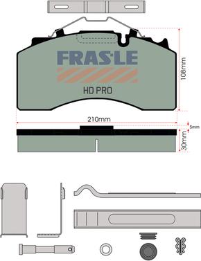 FRAS-LE PD/211-K031-HD - Тормозные колодки, дисковые, комплект unicars.by