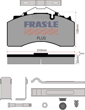 FRAS-LE PD/211-K031-PLUS - Тормозные колодки, дисковые, комплект unicars.by