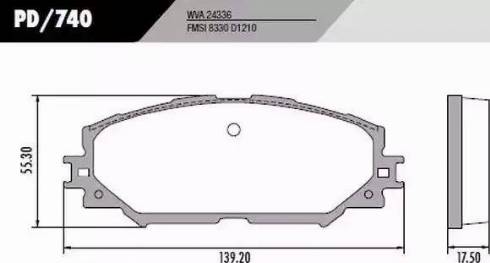 FRAS-LE PD/740 - Тормозные колодки, дисковые, комплект unicars.by