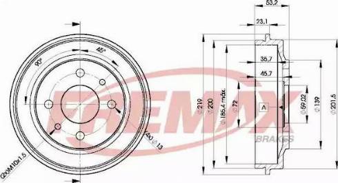 FREMAX BD-9680 - Тормозной барабан unicars.by