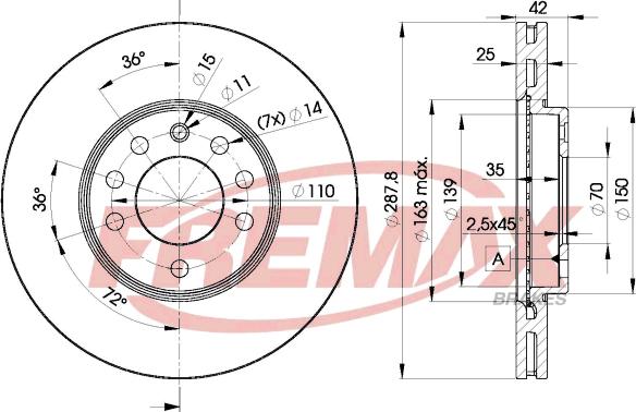 FREMAX BD-9043 - Тормозной диск unicars.by