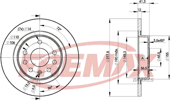 FREMAX BD-9115 - Тормозной диск unicars.by