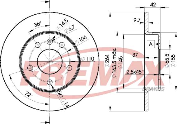 FREMAX BD-9110 - Тормозной диск unicars.by