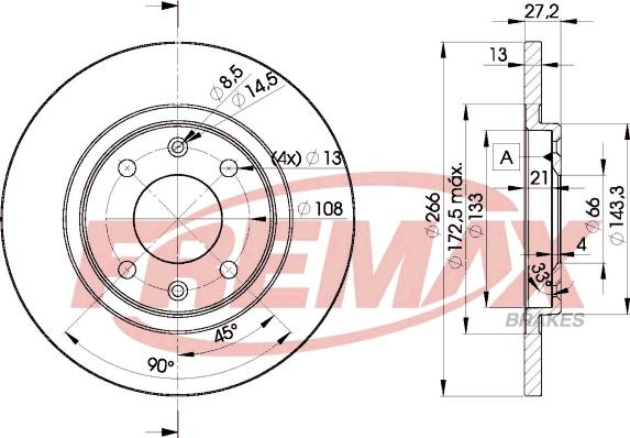 FREMAX BD-4692 - Тормозной диск unicars.by