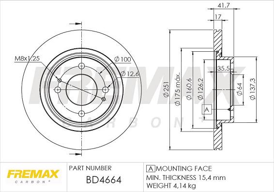 FREMAX BD-4664 - Тормозной диск unicars.by