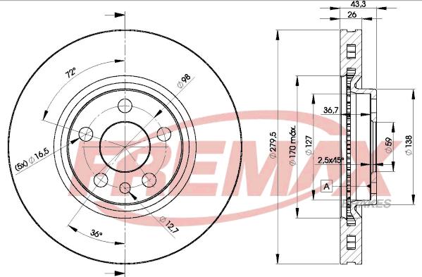 FREMAX BD-4620 - Тормозной диск unicars.by