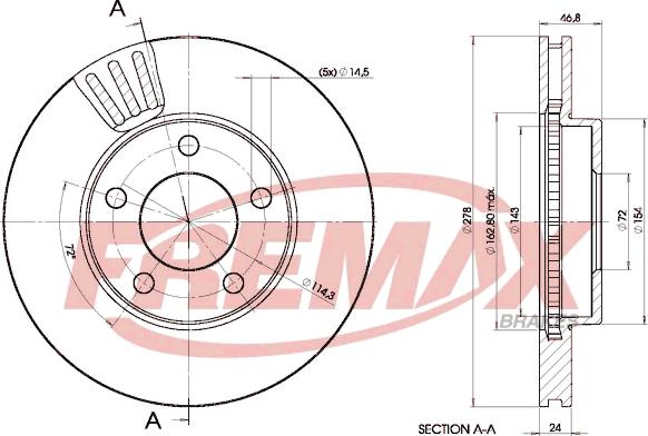 FREMAX BD-4093 - Тормозной диск unicars.by