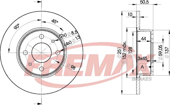 FREMAX BD-4070 - Тормозной диск unicars.by