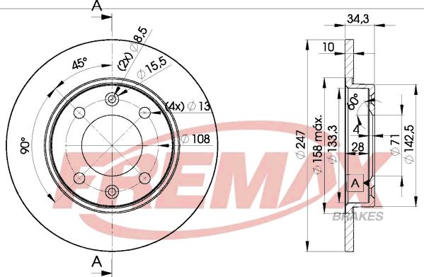 FREMAX BD-4246 - Тормозной диск unicars.by