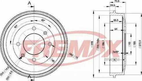 FREMAX BD-4217 - Тормозной барабан unicars.by