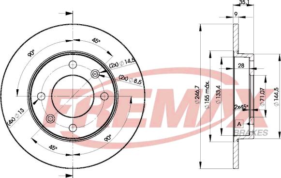 FREMAX BD-4746 - Тормозной диск unicars.by