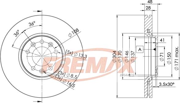 FREMAX BD-4755 - Тормозной диск unicars.by