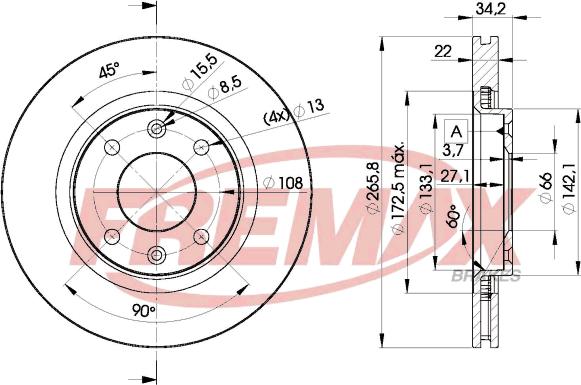 FREMAX BD-4750 - Тормозной диск unicars.by