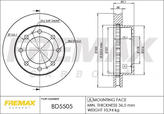 FREMAX BD-5505 - Тормозной диск unicars.by