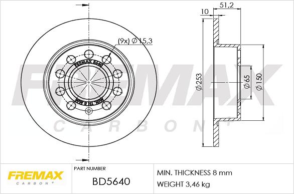 FREMAX BD-5640 - Тормозной диск unicars.by