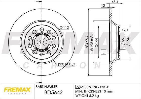 FREMAX BD-5642 - Тормозной диск unicars.by