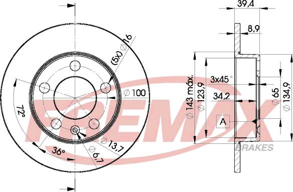 FREMAX BD-5601 - Тормозной диск unicars.by