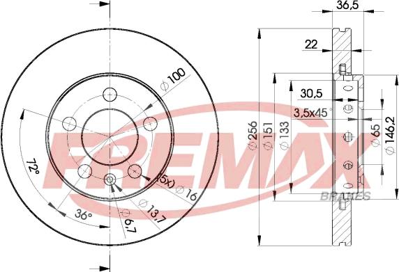 FREMAX BD-5602 - Тормозной диск unicars.by