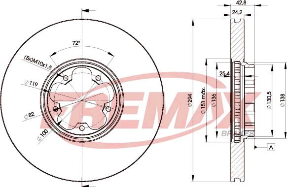 FREMAX BD-5613 - Тормозной диск unicars.by