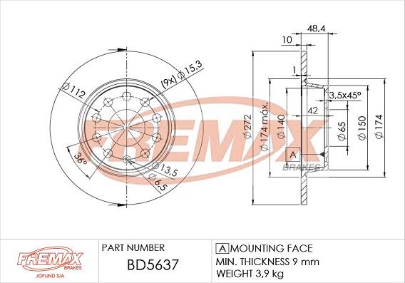 FREMAX BD-5637 - Тормозной диск unicars.by