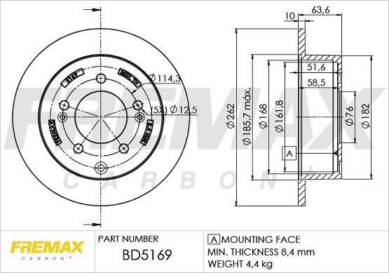 FREMAX BD-5169 - Тормозной диск unicars.by