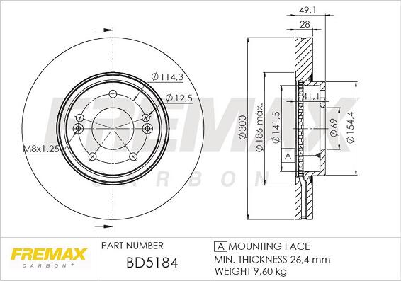 FREMAX BD-5184 - Тормозной диск unicars.by