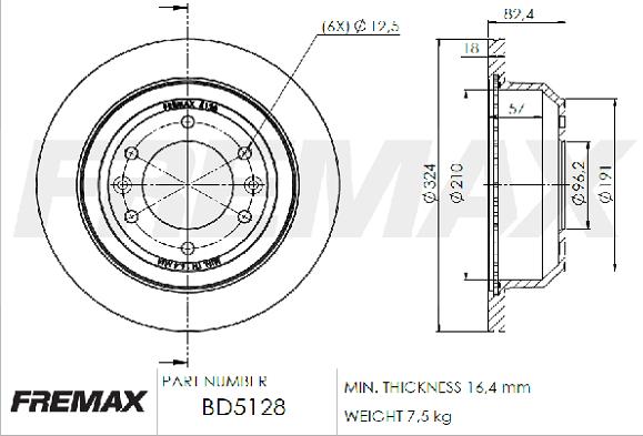 FREMAX BD-5128 - Тормозной диск unicars.by