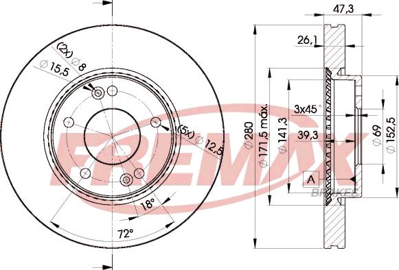 FREMAX BD-5171 - Тормозной диск unicars.by