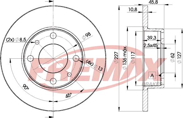 FREMAX BD-5812 - Тормозной диск unicars.by