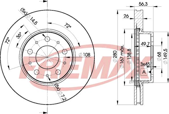 FREMAX BD-6567 - Тормозной диск unicars.by