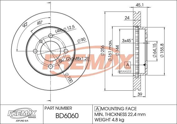 FREMAX BD-6060 - Тормозной диск unicars.by